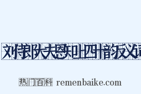 刘侍郎大夫恩知上四十韵反义词是什么意思的图片